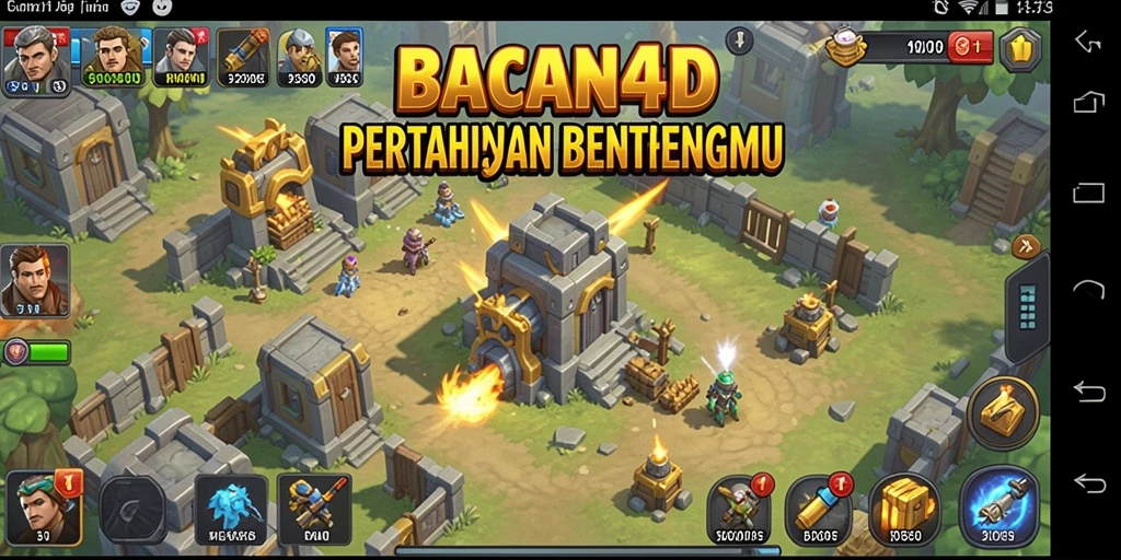 Screenshot gameplay BACAN4D yang mendebarkan dan penuh aksi Tower Defense.