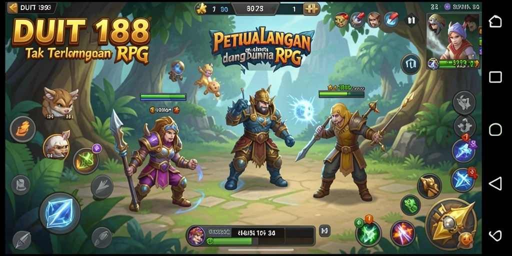 Tampilan mendebarkan dari gameplay RPG DUIT188 yang penuh aksi.