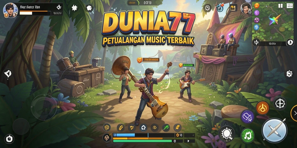 Tampilan gameplay yang interaktif dan seru di DUNIA77.
