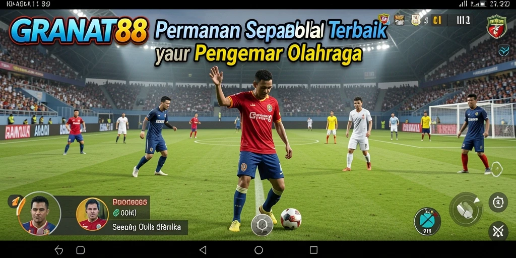 Tampilan gameplay menarik dalam permainan sepak bola GRANAT88.