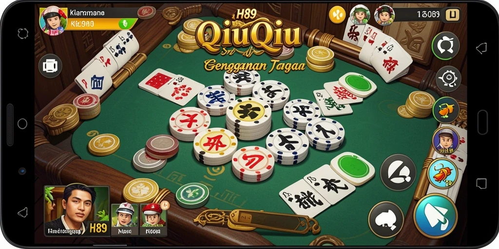 Screenshot H89 menampilkan gameplay QiuQiu yang dinamis.