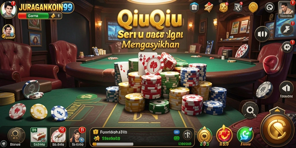 Tampilan menarik gameplay QiuQiu dalam JURAGANKOIN99.