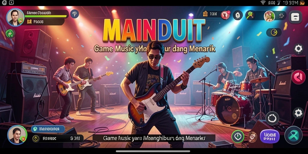 Tangkapan layar gameplay MAINDUIT saat bermain musik dan bernyanyi.