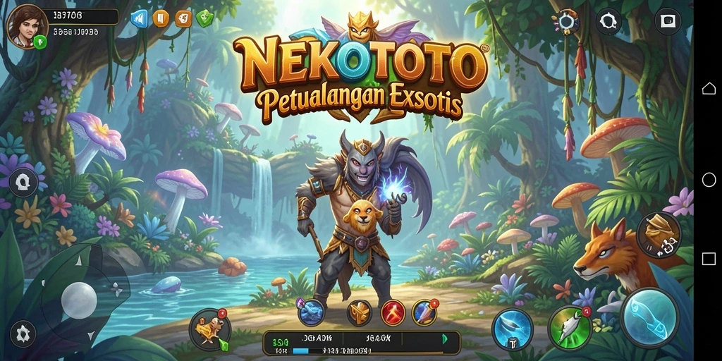 Screenshot gameplay NEKOTOTO menampilkan petualangan mendebarkan.