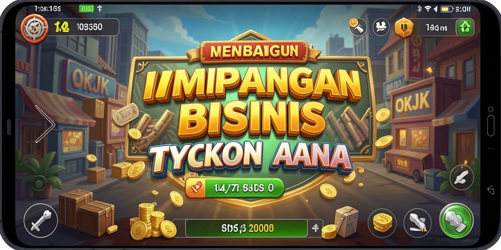 Tampilan gameplay OKJK yang menarik dan penuh strategi Tycoon.