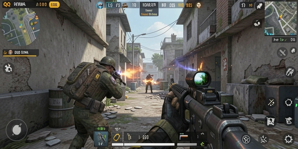 Gameplay seru di QQDEWA dengan aksi tembak-menembak yang intens.
