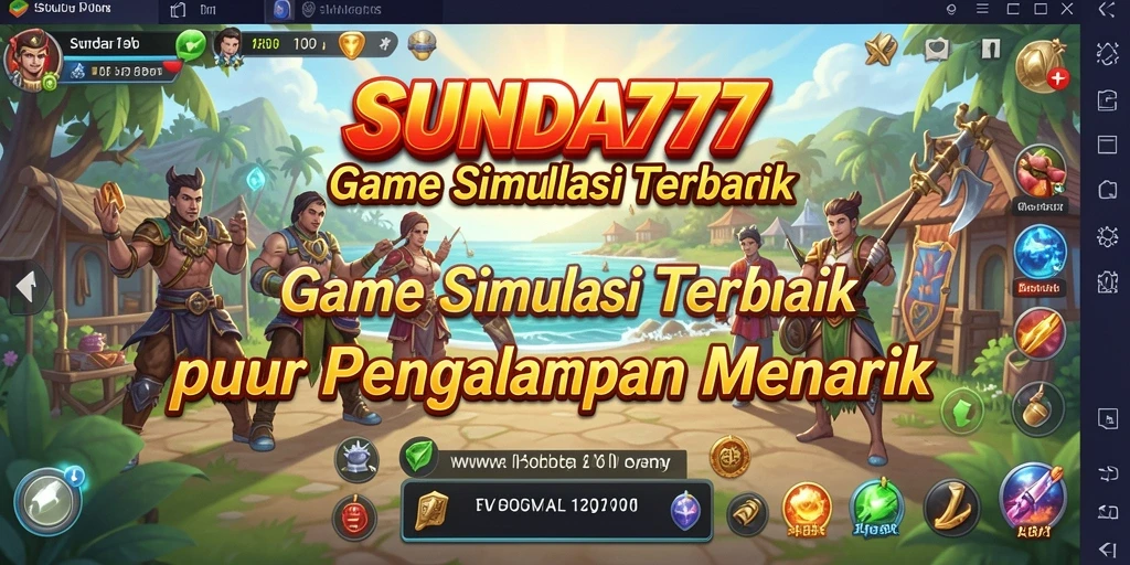 Screenshot utama SUNDA777 menampilkan gameplay simulasi yang menarik.