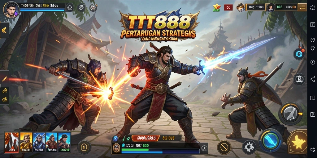 Screenshot utama TTT888 menampilkan momen strategis dalam permainan.